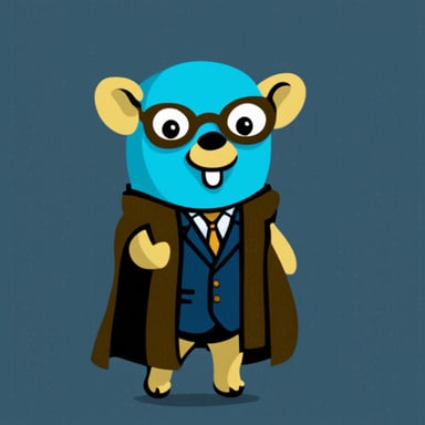 Go Blue Gopher with elephant mask