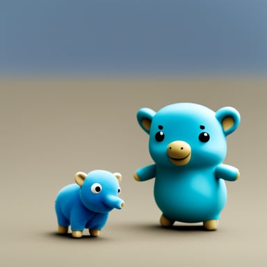 Go Blue Gopher with an elephant toy in hand.