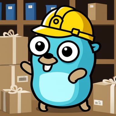 Go Blue Gopher piles up packages.