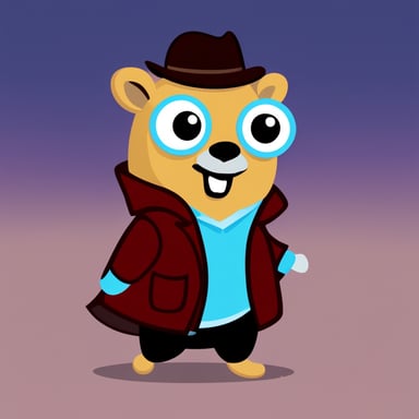 Go Blue Gopher as Marty McFly