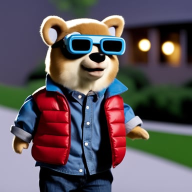Go Blue Gopher as Marty McFly from Back to the Future.