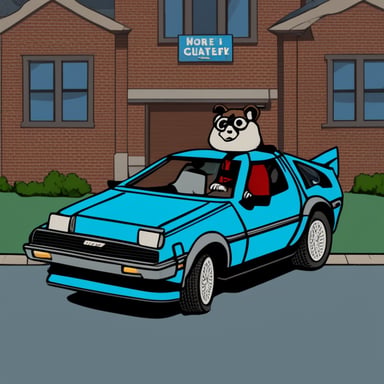 Go Blue Gopher as Marty McFly in Back to the Future.