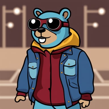 Go Blue Gopher as Marty McFly in Back to the Future.