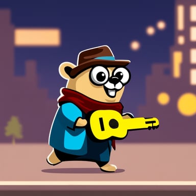 Go Blue Gopher as Marty McFly team mascot