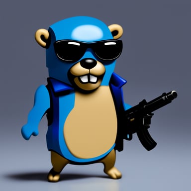 Go Blue Gopher as the Terminator