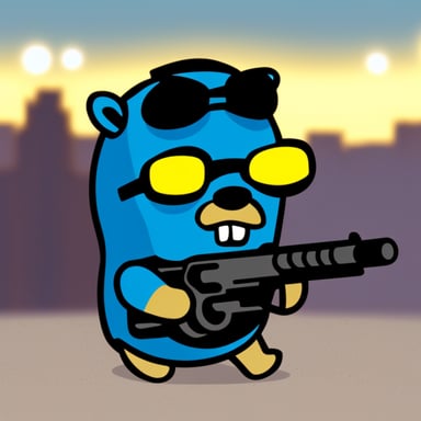 Go Blue Gopher as the Terminator