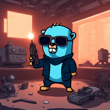 Go Blue Gopher as the Terminator