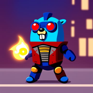 Go Blue Gopher as a Transformer