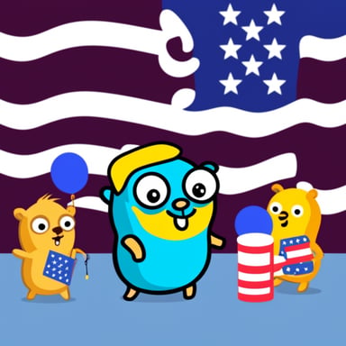 Go Blue Gopher as Trump
