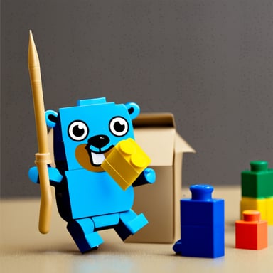 Go Blue Gopher on a Lego box.