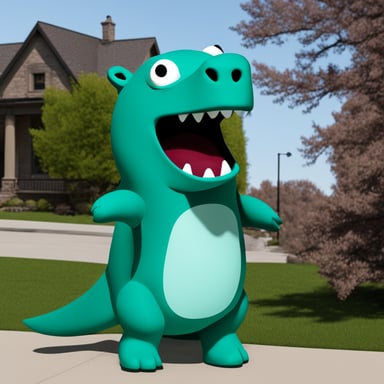 Go blue gopher as a T-Rex.