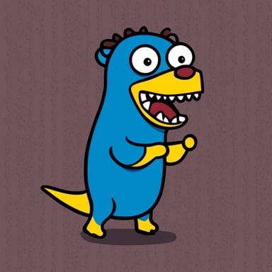 Go blue gopher as a T-Rex.