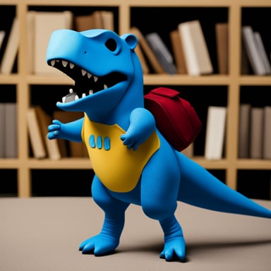 Go blue gopher as a T-Rex.
