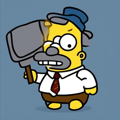 Go Blue Gopher as Homer Simpson