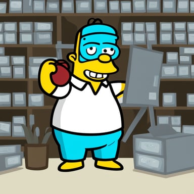 Go Blue Gopher as Homer Simpson