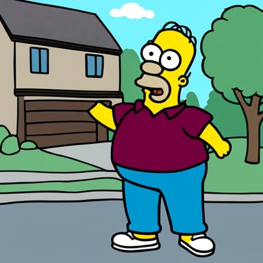 Go Blue Gopher as Homer Simpson