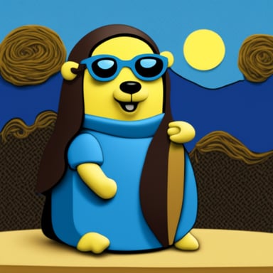 Go Blue Gopher as Mona Lisa.