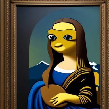 Go Blue Gopher as Mona Lisa.
