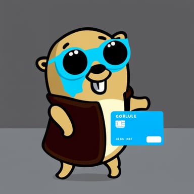 Go Blue Gopher with Amex black card