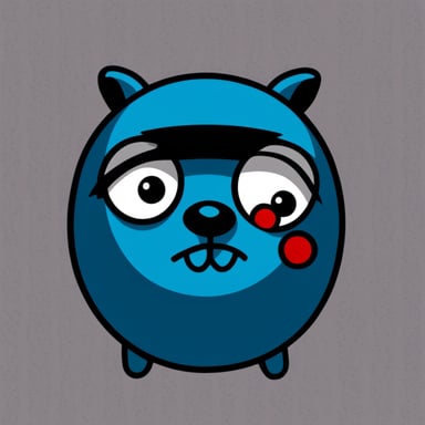 Go Blue Gopher as a Sharingan user from Naruto anime.
