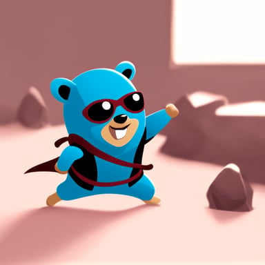 Go Blue Gopher as a ninja