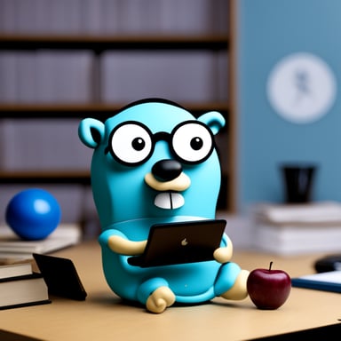 Go Blue Gopher as Steve Jobs