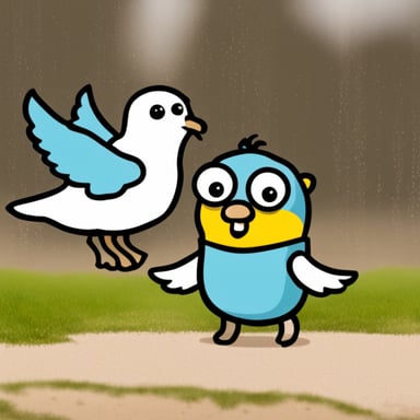 Go Blue Gopher as a seagull