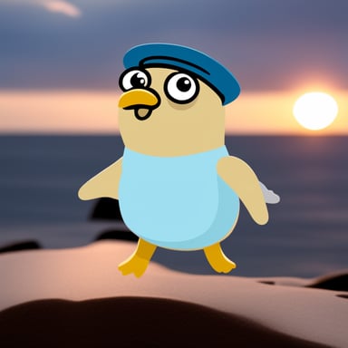 Go Blue Gopher as a seagull