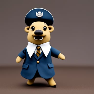 Go Blue Gopher as a 1940s German character with a mustache