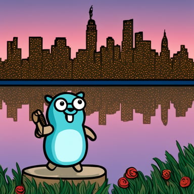 Go Blue Gopher as the Statue of Liberty