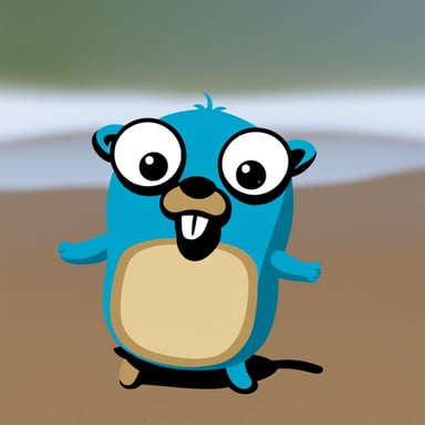 Go Blue Gopher generating images of gophers using AI.