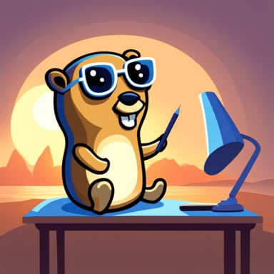 Go Blue Gopher writing idiomatic Golang code