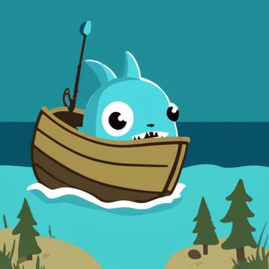 Go Blue Gopher as a shark.