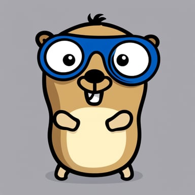 Go Blue Gopher as a cartoon character.