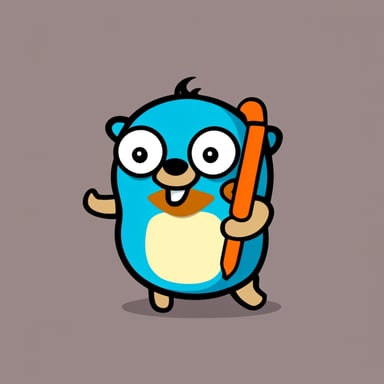 Go Blue Gopher as a cartoon character.