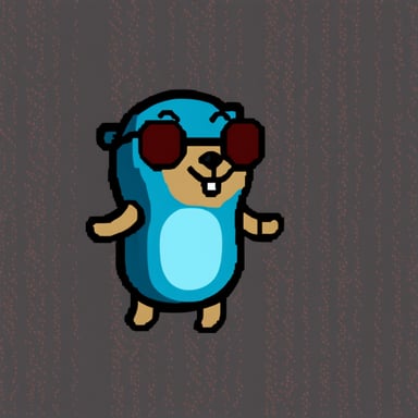 Go Blue Gopher in pixel art