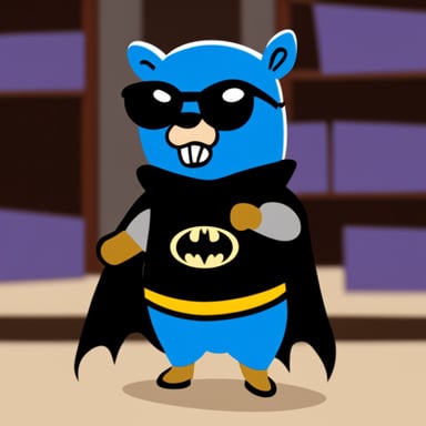 Go Blue Gopher as Batman