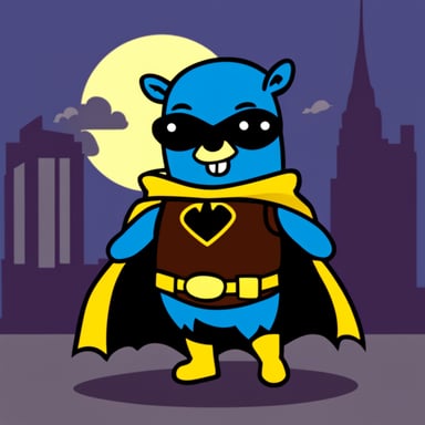 Go Blue Gopher as Batman