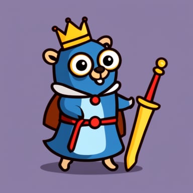 Go Blue Gopher as King Arthur