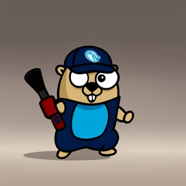 Go blue gopher as a MMA fighter.