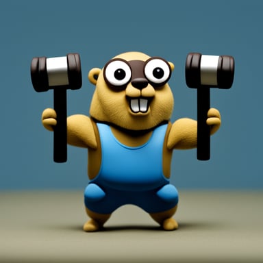 Go Blue Gopher, the swole gopher