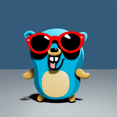 Go Blue Gopher is a visually impaired gopher with glasses.