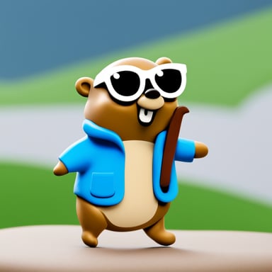 Go Blue Gopher with Wealthfront logo on it.