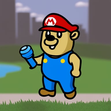 Go Blue Gopher as Mario