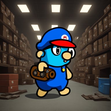 Go Blue Gopher as Mario