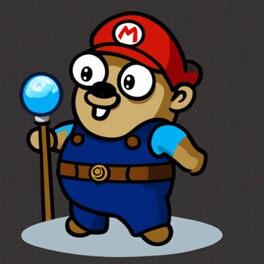 Go Blue Gopher as Mario