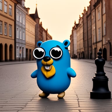 Go Blue Gopher with Gdansk city motives.