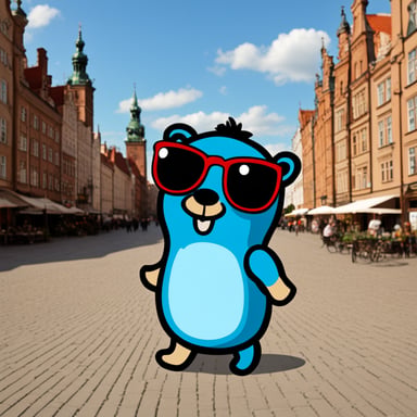 Go Blue Gopher with Gdansk city motives.