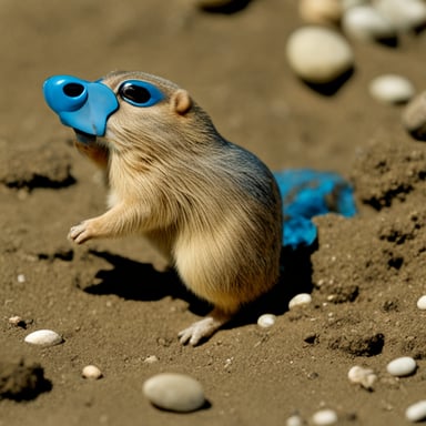 Go Blue Gopher looking for shallow shell.