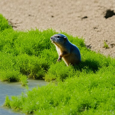 Go Blue Gopher looking for shallow shell.